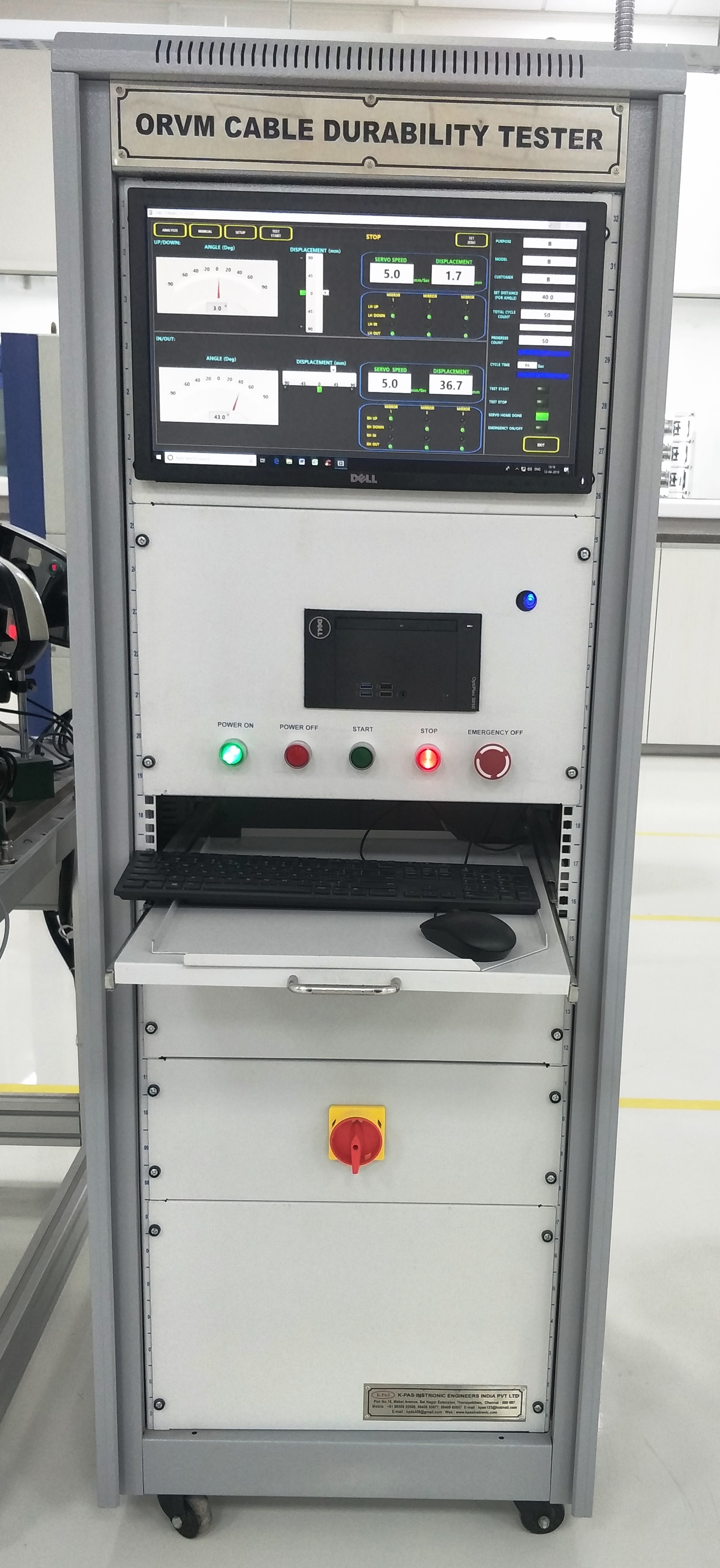 White Orvm Cable Durability Tester