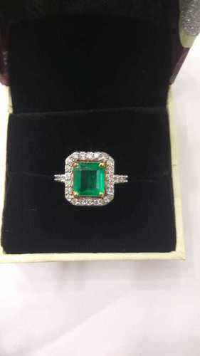 Emerald Ring - Emerald Cut Natural Emerald, Green Color | BIS and GIE Certified, Exquisite EX-Cut Diamonds in Yellow and White Gold