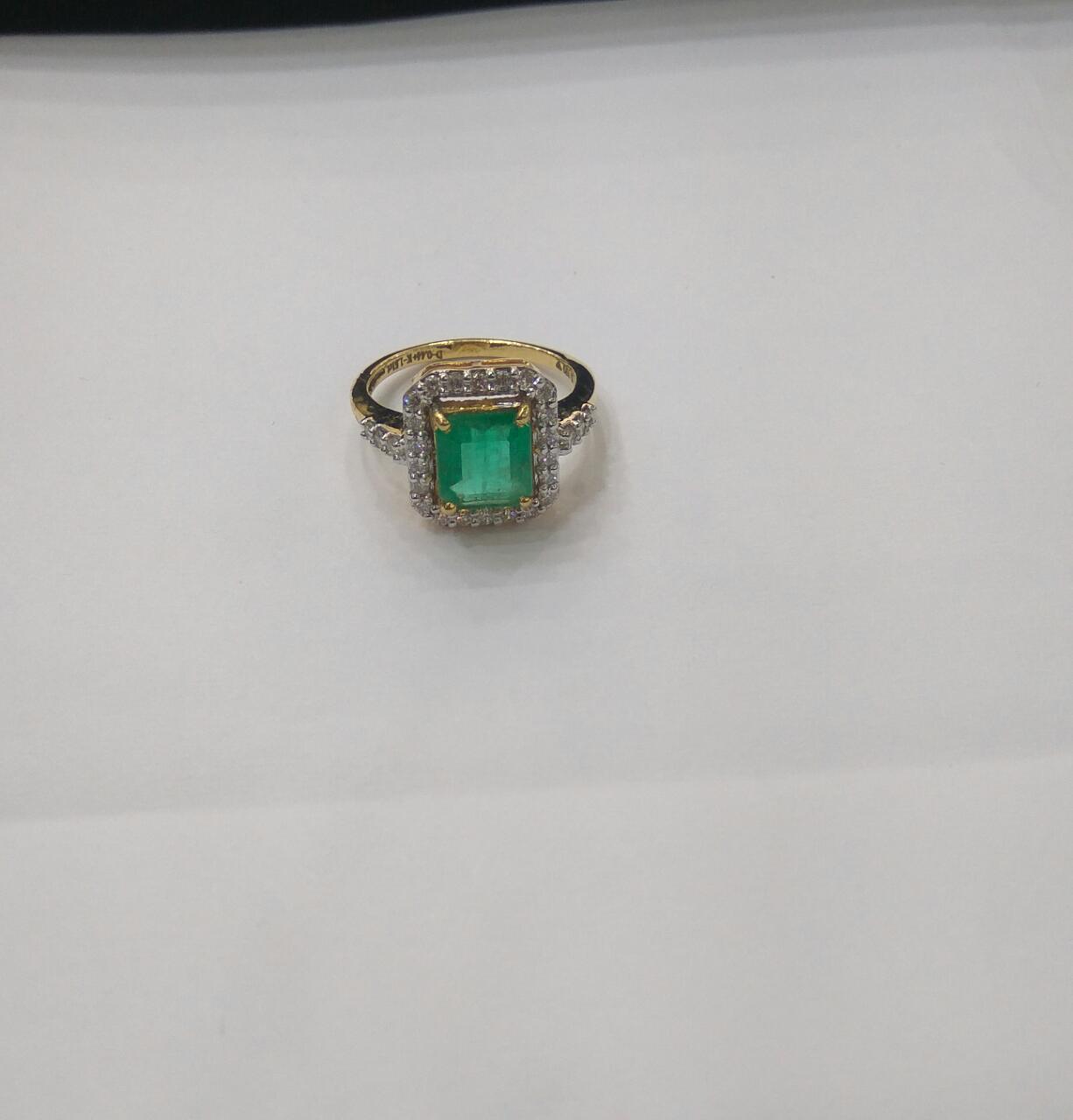 Emerald Ring - Emerald Cut Natural Emerald, Green Color | Bis And Gie Certified, Exquisite Ex-cut Diamonds In Yellow And White Gold