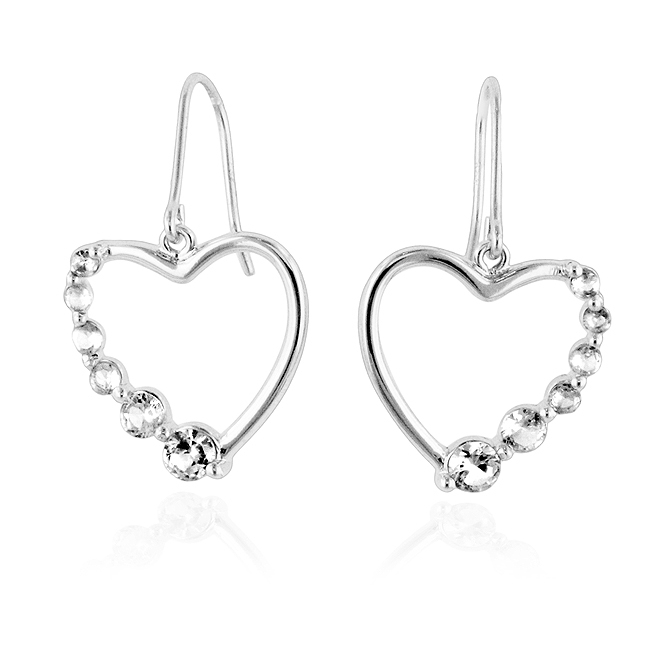 Wedding Silver & Diamond Earrings