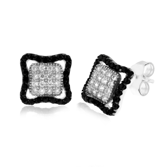 Wedding Silver & Diamond Earrings