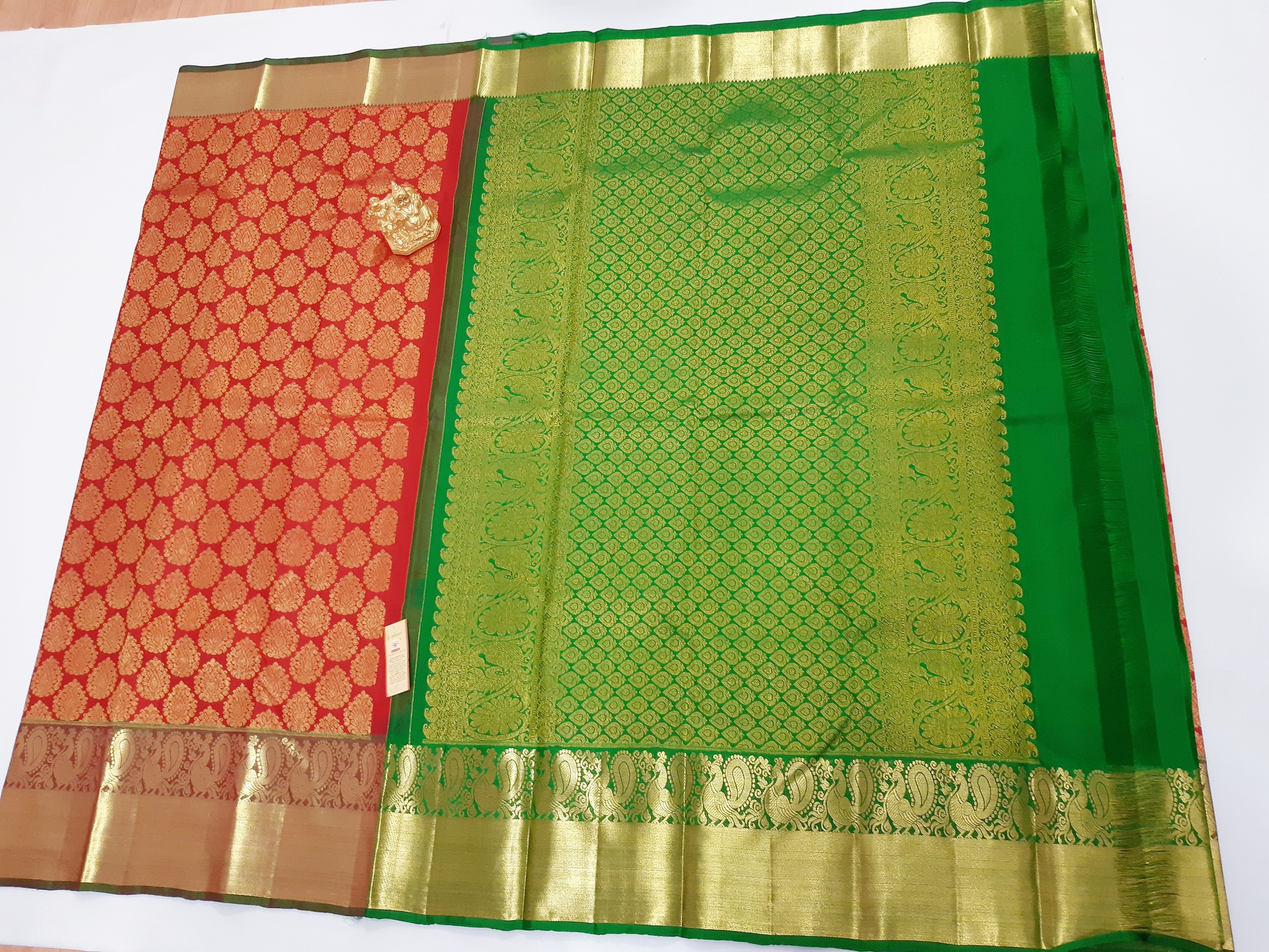 Bridal Silk Saree - Pure Silk, Handwoven, Multicolor | Zari Work, Elegant Design, Traditional Attire