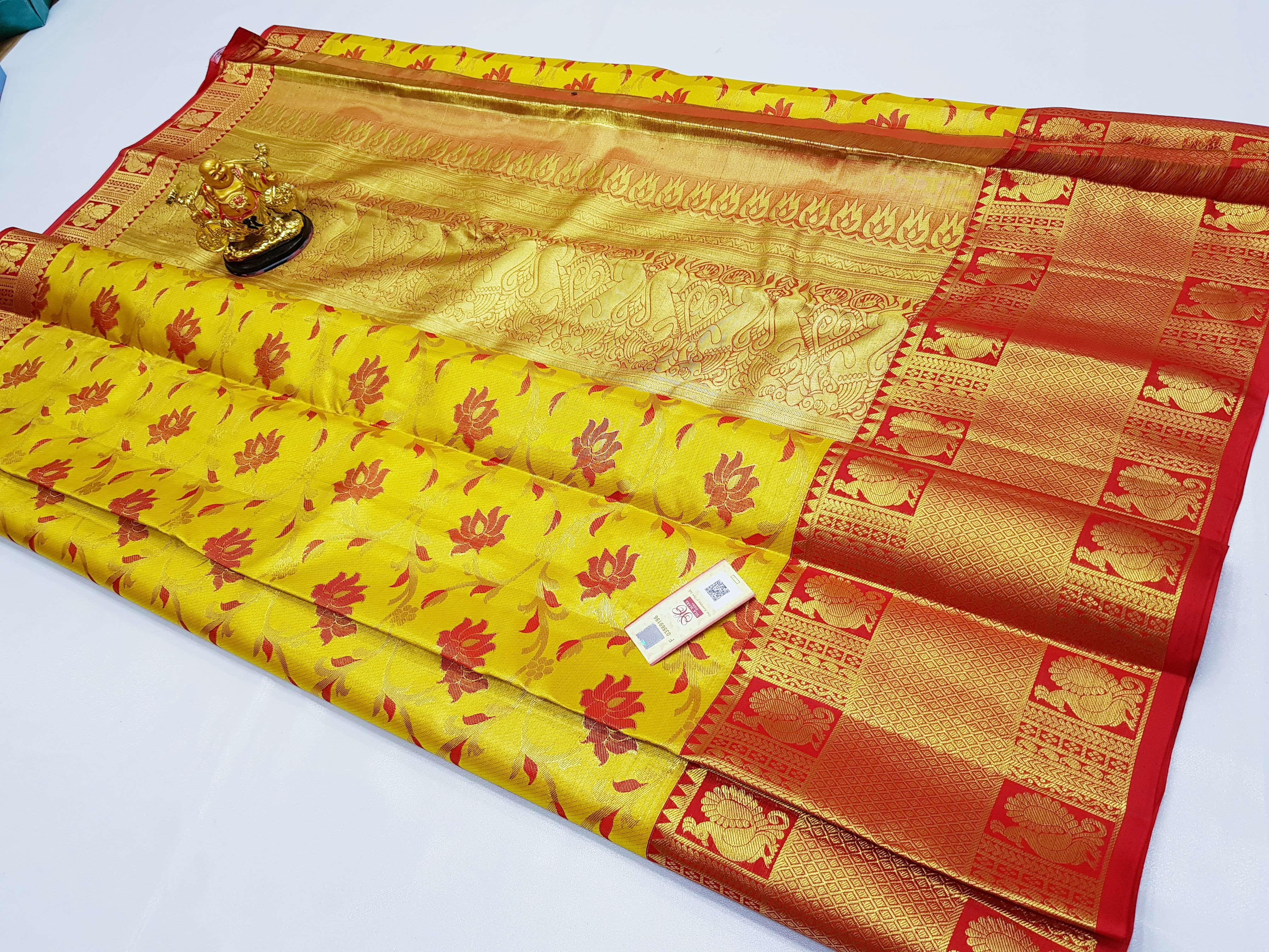 Bridal Silk Saree - Pure Silk, Handwoven, Multicolor | Zari Work, Elegant Design, Traditional Attire