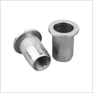 Rivet Nuts - Zinc Plated Steel, M6 Thread Size with 10mm Length, 12mm Head Diameter and 5mm Height, Weighing 10g