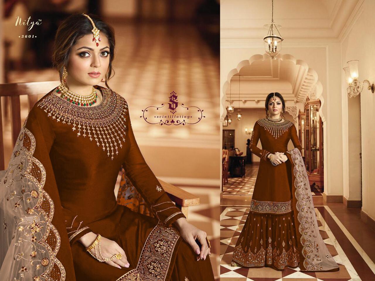 Embroidered Pakistani Salwar Suit, Heavy Work Plazzo Suit
