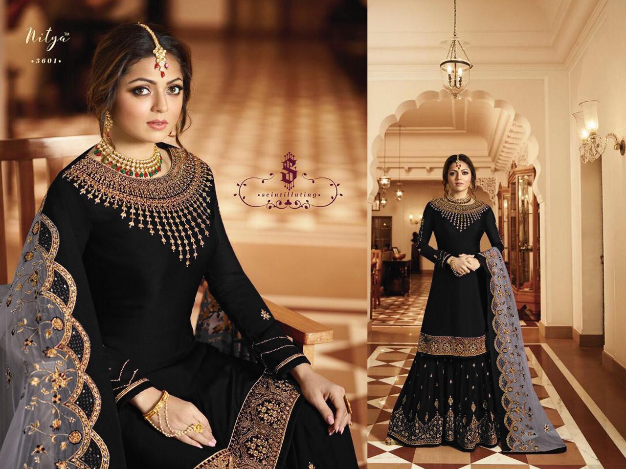 Embroidered Pakistani Salwar Suit, Heavy Work Plazzo Suit