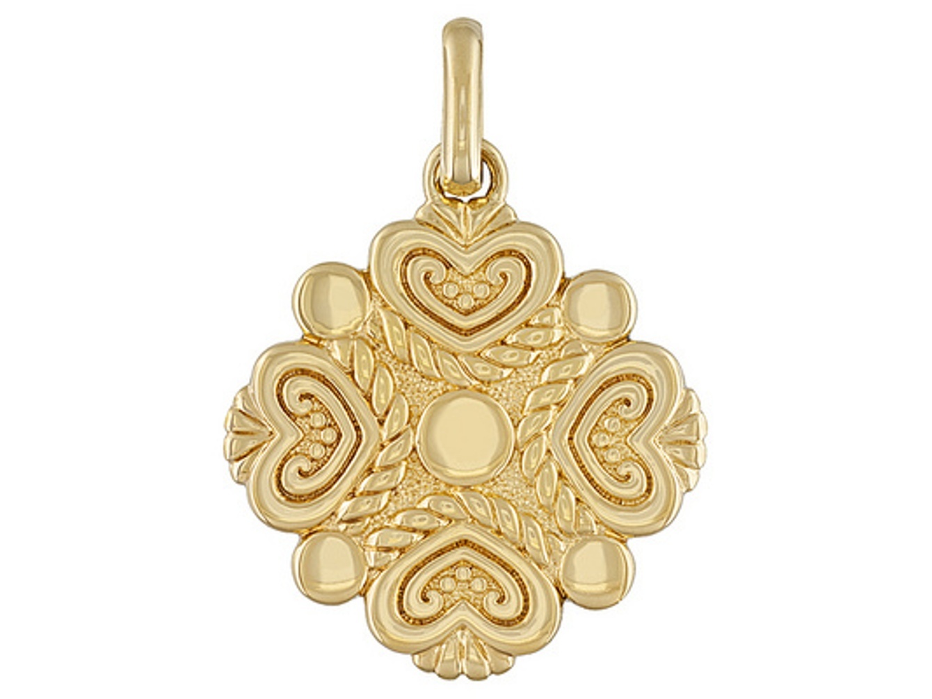 Hip Hop Necklace & Pendant - Bronze & 18k Yellow Gold Over Bronze, Customized Design, Occasion: Anniversary, Engagement, Gift, Party, Weight: 7.38g