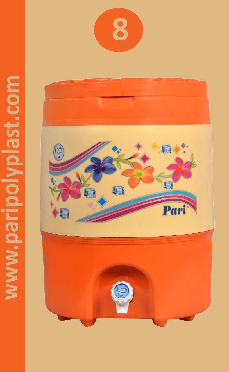 Water Cool Jar - Color: Orange & Black