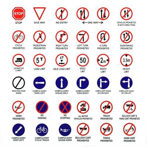 Retro Reflective Road Sign Boards - High Intensity Micro-prismatic Grade Sheeting, 4mm Aluminium Composite Material, Red & Black Color | Industrial Use, Retro-reflectorised
