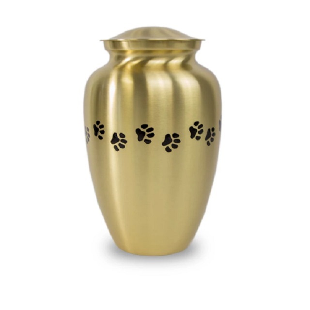 Black New Classic Slate Pet Paw Urns Large