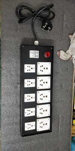 DS Electric Board - Plastic & Metal, 12 x 6 x 2 Inches, Black Color, 8 Outlets, 230V, 15A, 3 Meter Cord Length