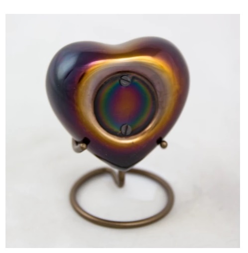 Pink Heart Pet Cremation Urn Raku