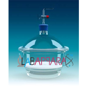 Dessicator Vacuum with tubular Lid (Borosilicate Glass )