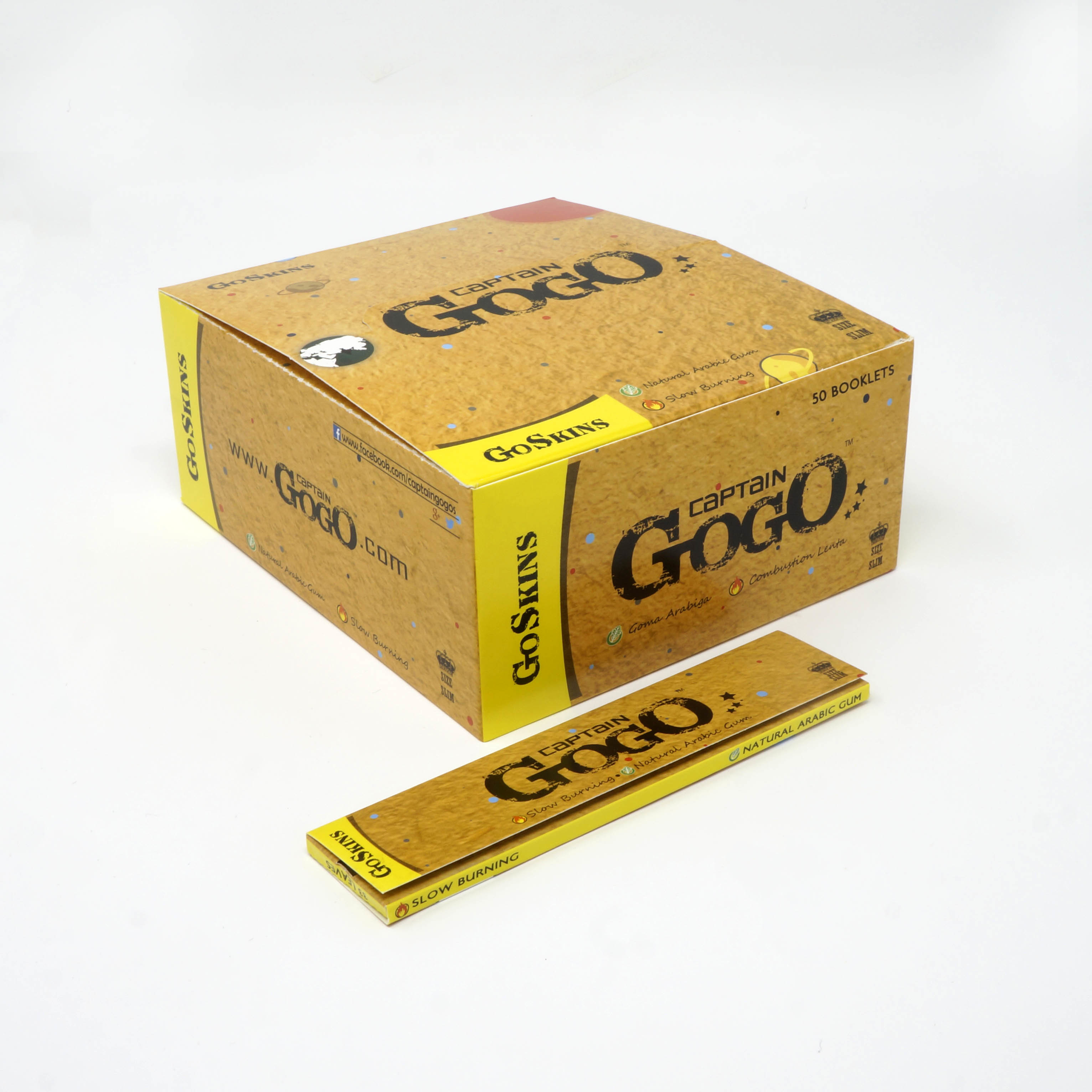 Rolling Paper Unbleached Brown King Size Slim Size: 44mm X 108mm