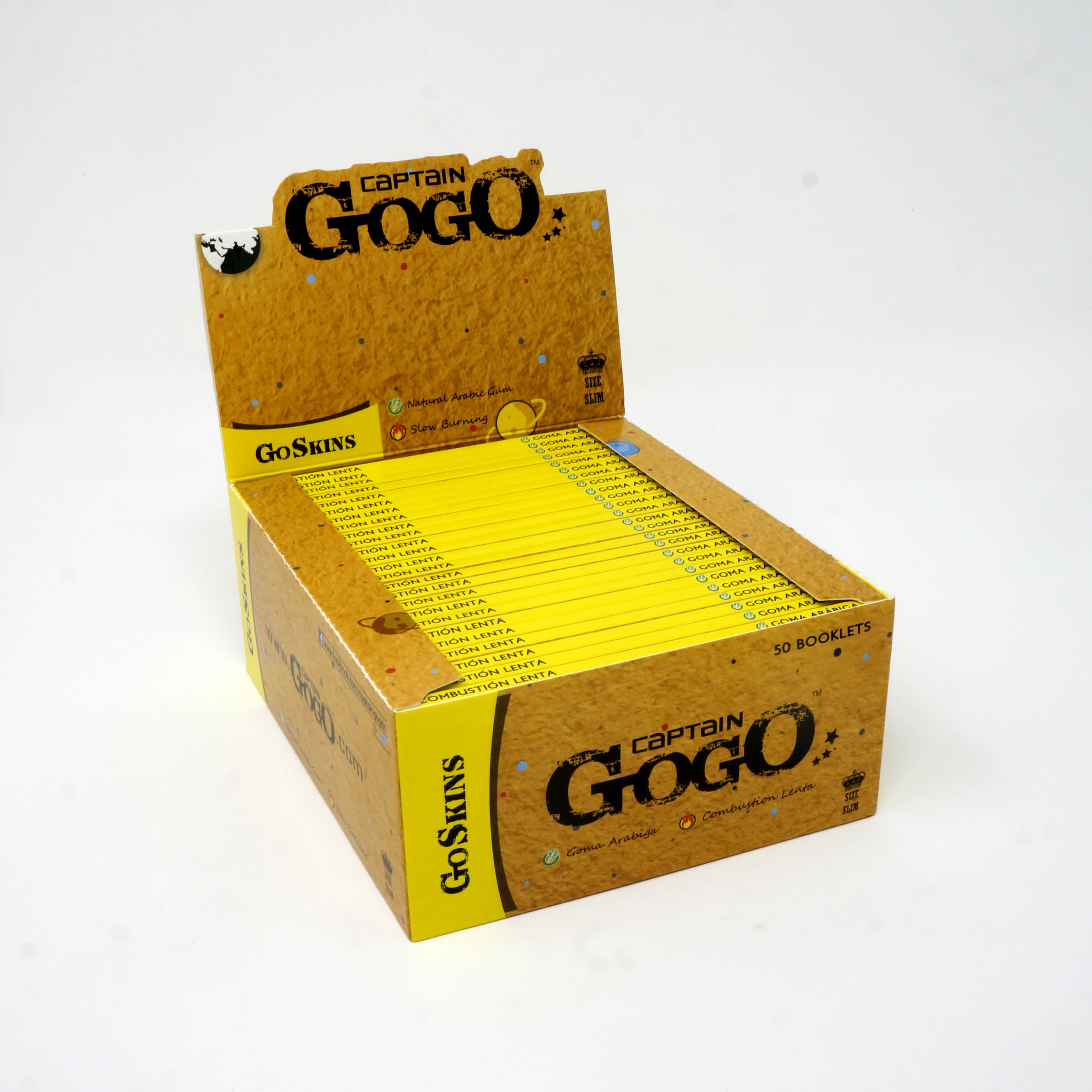 Rolling Paper Unbleached Brown King Size Slim Size: 44mm X 108mm