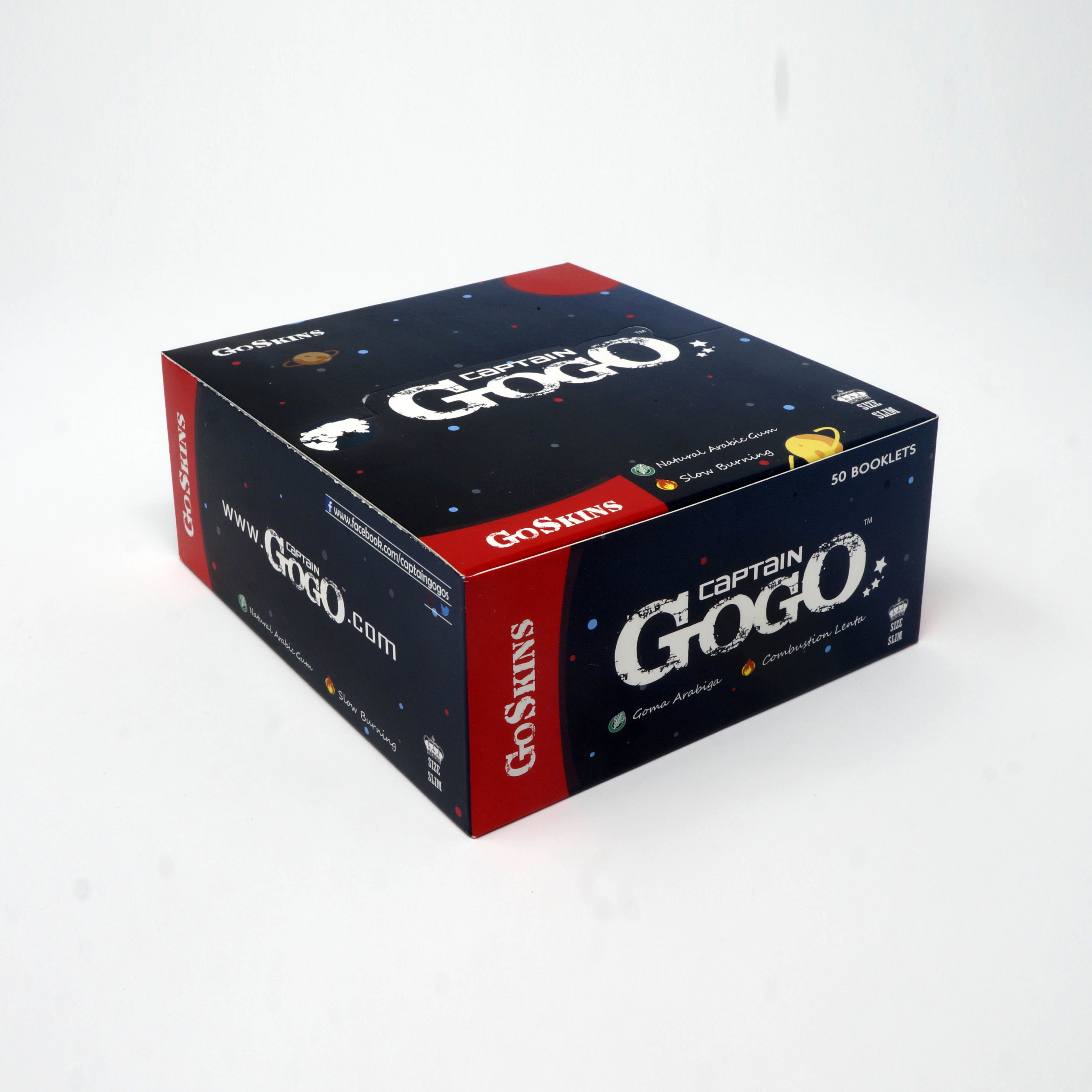 Goskins Bleached White Rolling Paper - Virgin Wood Pulp 13 Gsm, 44mm X 108mm Size , Natural Arabic Gum For Slow Burn