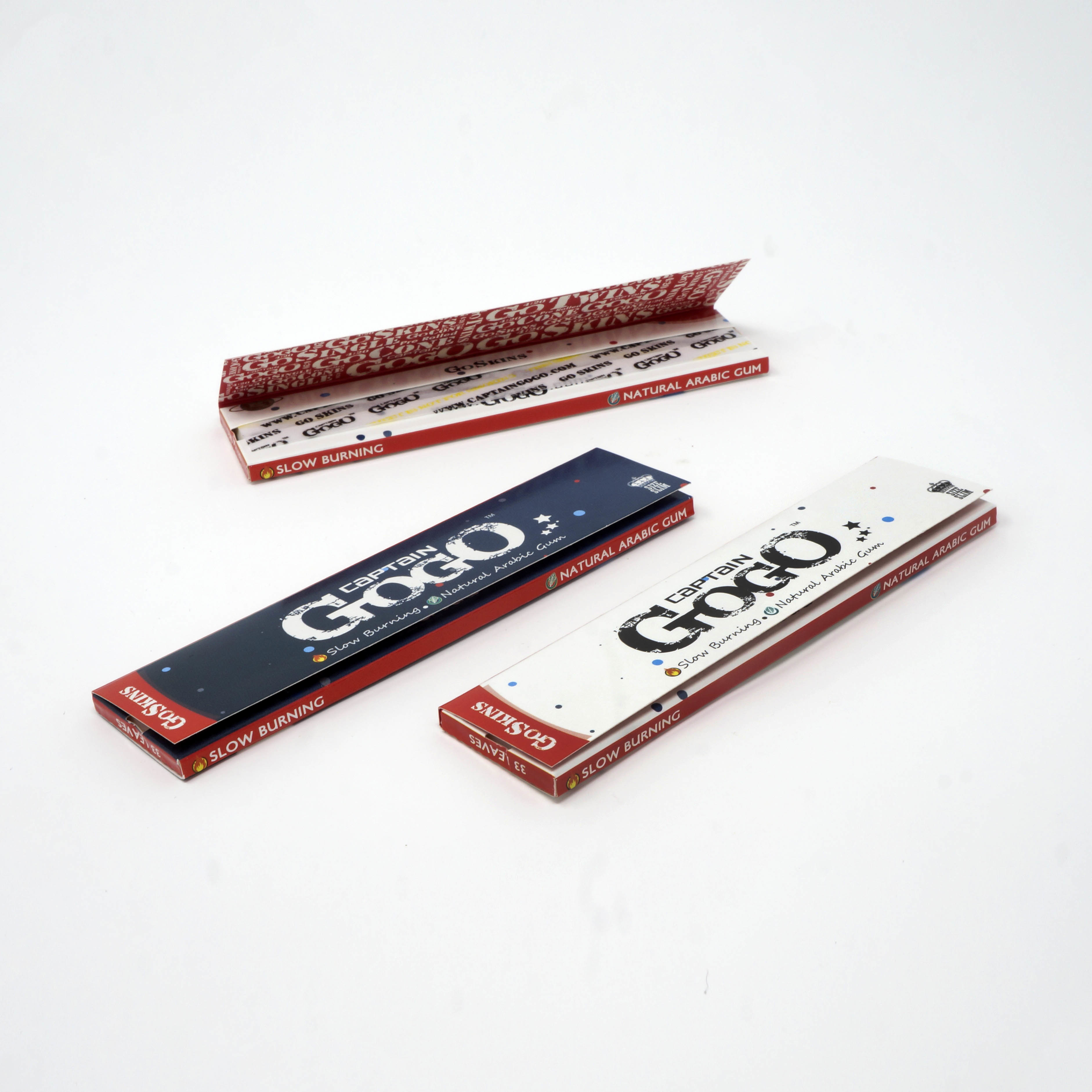 Goskins Bleached White Rolling Paper - Virgin Wood Pulp 13 Gsm, 44mm X 108mm Size , Natural Arabic Gum For Slow Burn