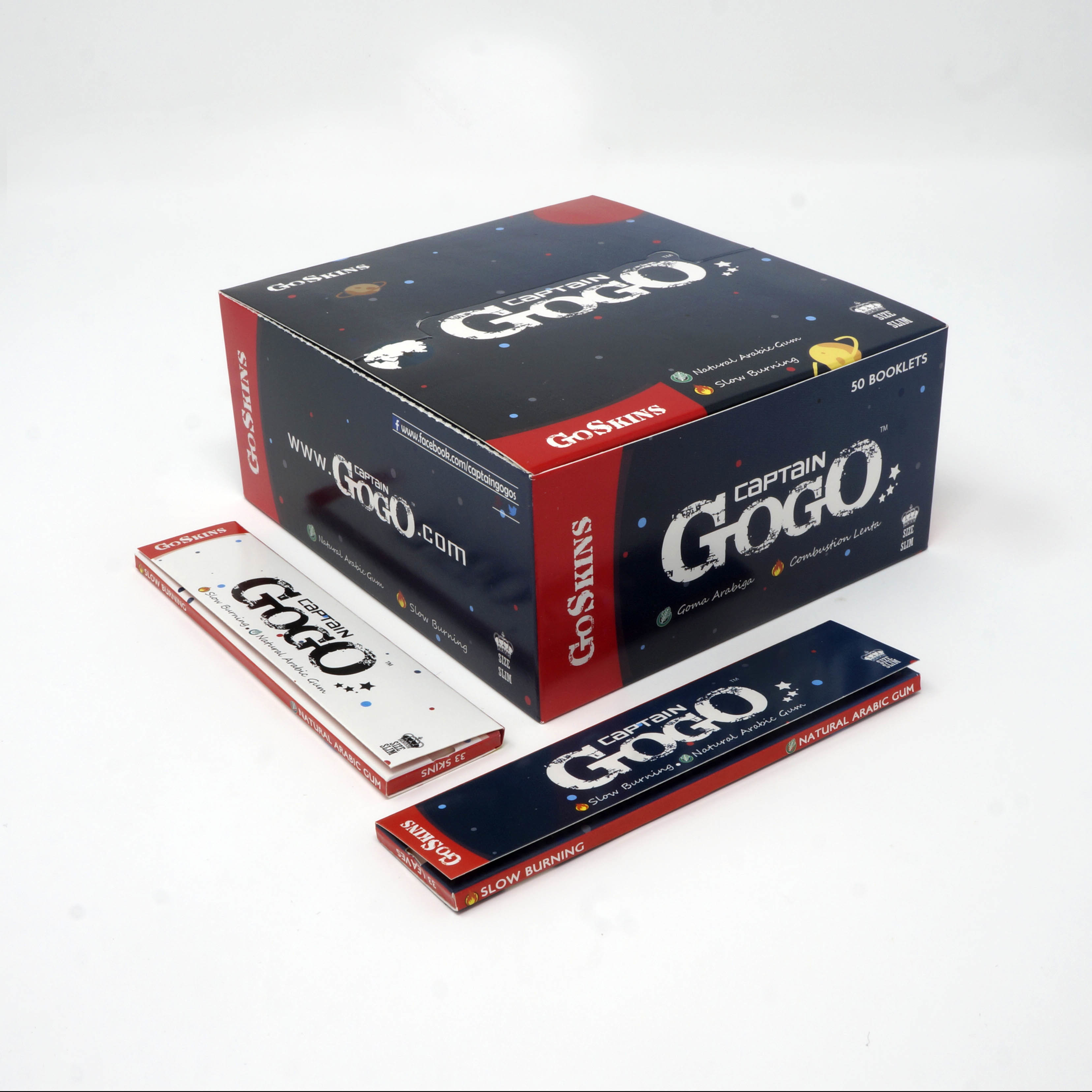 Goskins Bleached White Rolling Paper - Virgin Wood Pulp 13 Gsm, 44mm X 108mm Size , Natural Arabic Gum For Slow Burn