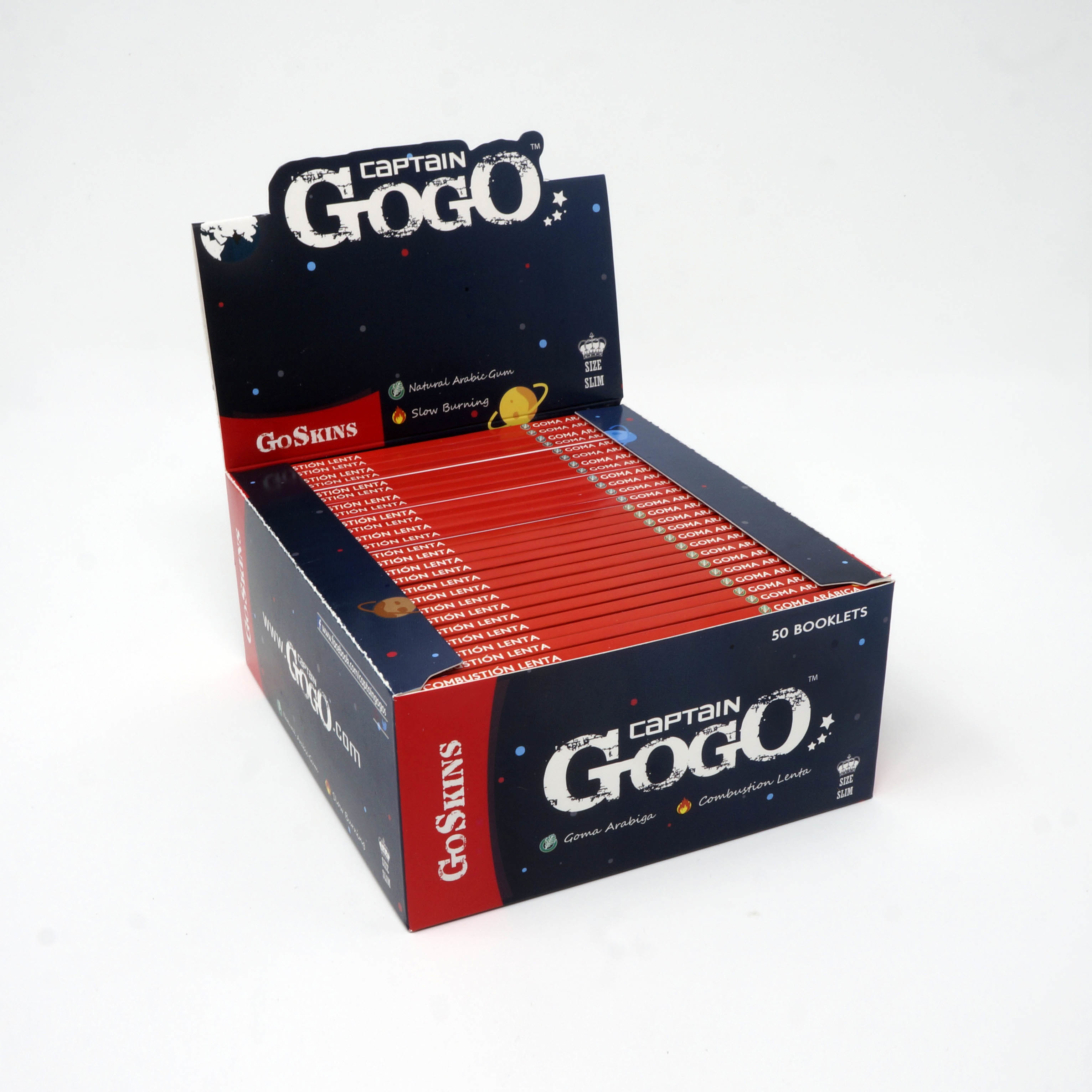 Goskins Bleached White Rolling Paper - Virgin Wood Pulp 13 Gsm, 44mm X 108mm Size , Natural Arabic Gum For Slow Burn