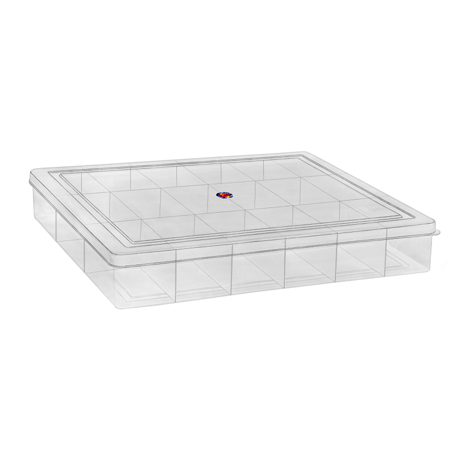 Rectangle Partition Plastic Box - Plastic, 162 X 104 X 28 Mm, Transparent | Microwave Safe, Freezer Safe, 6-part Design, Injection Molding