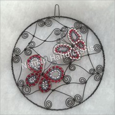 हैंडमेड बीडेड बटरफ्लाई वॉल हैंगिंग