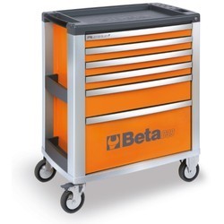 Tool Trolley - Steel and Plastic, 700 x 450 x 950 mm | 6 Drawers, 100 kg Load Capacity, Orange Finish, 100 mm Casters