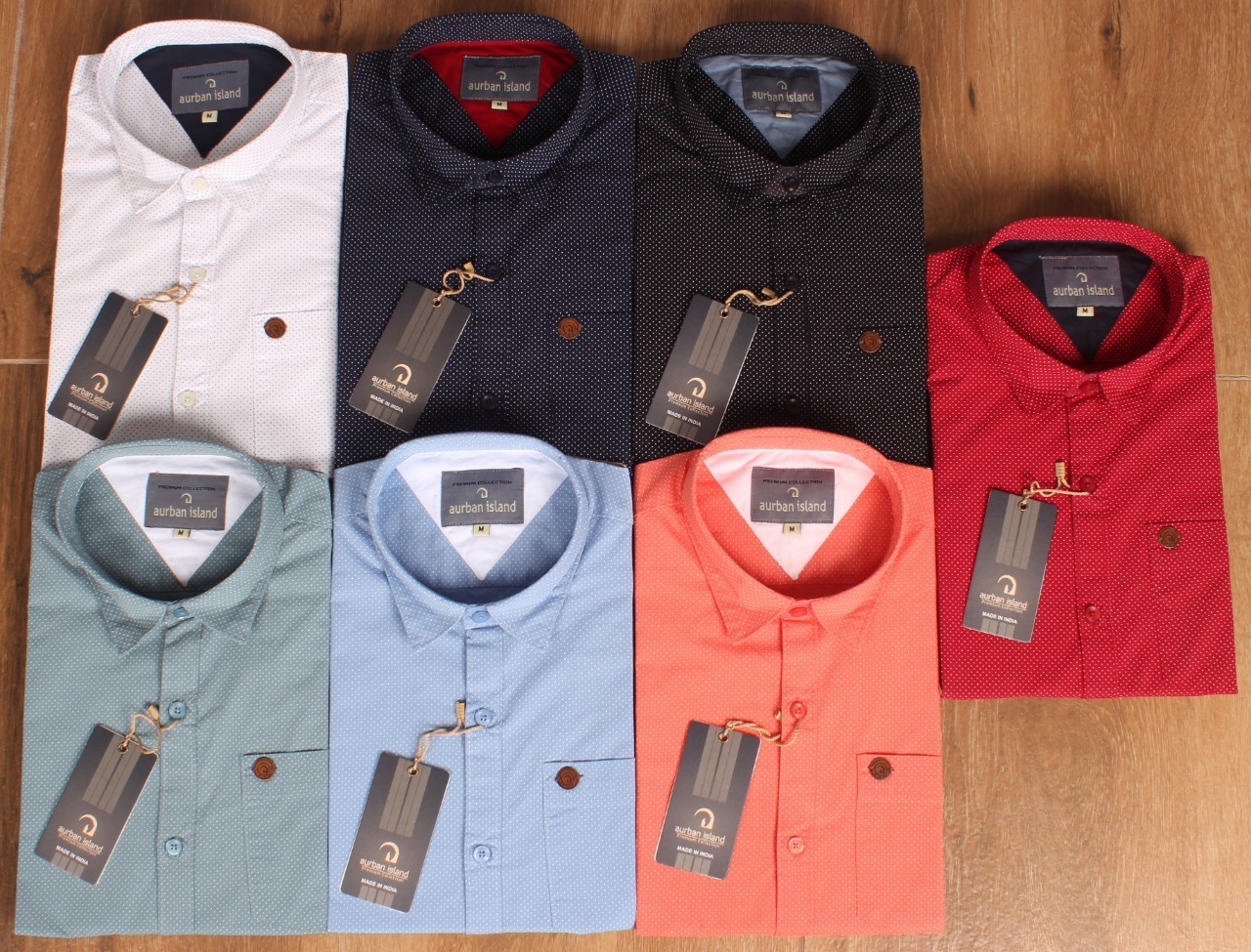 Printed Shirts - Cotton, Sizes M-xxl, Red Color, Full Sleeves, Classic Collar, Summer Season, Male Gender, Unique Print