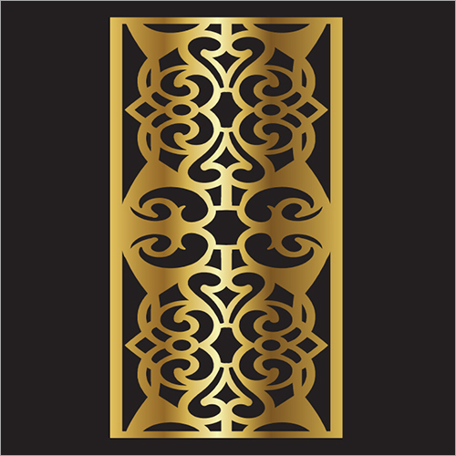 Laser Cut Designer Window Grill - Galvanized & Powder Coated, Customized Size | Black And Golden Modern Style Grills