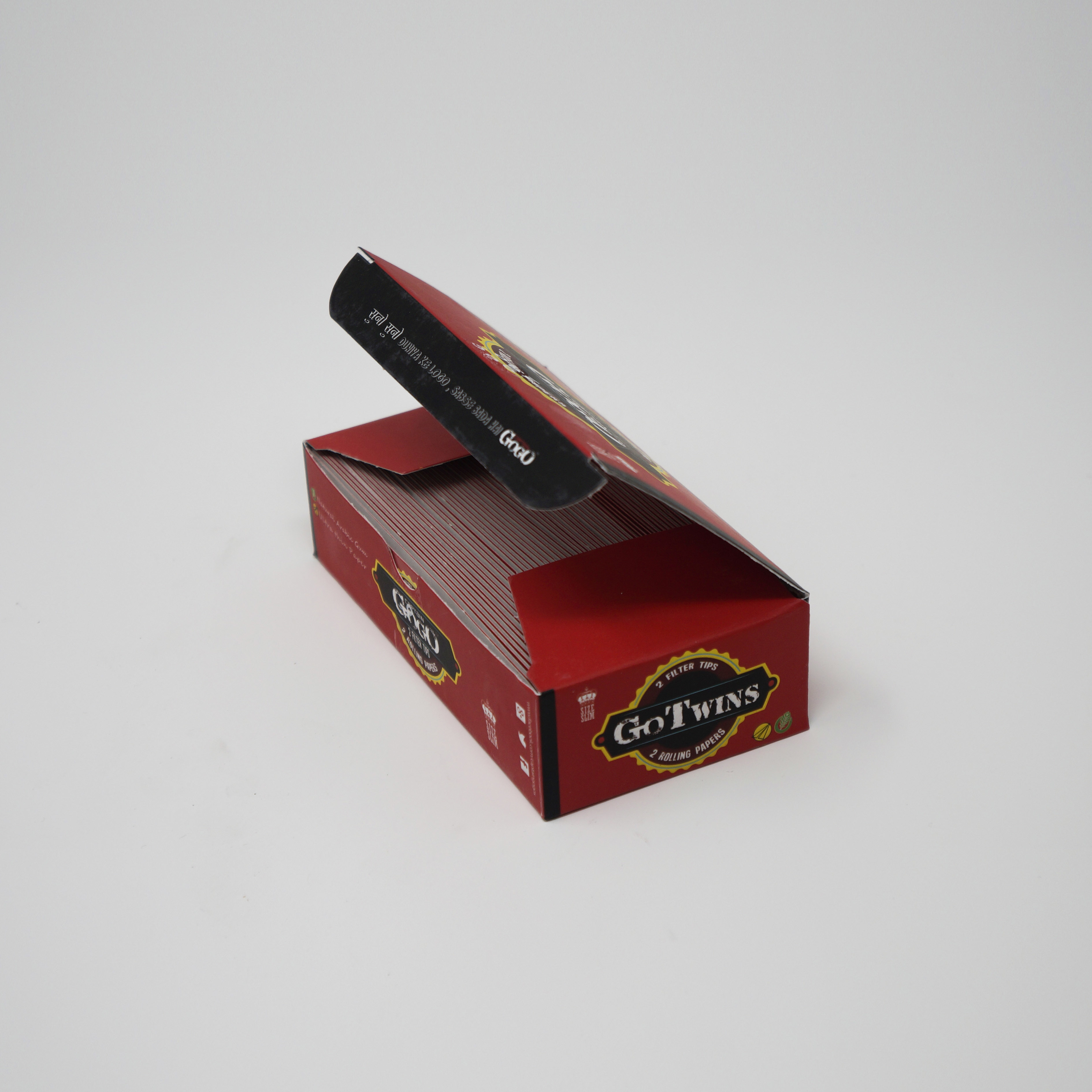 Gotwins Bleached White Rolling Paper - Virgin Wood Pulp, 44mm X 108mm, White Color, 13 Gsm, Slow Burn, 4-color Hybrid Uv Printed Sheets