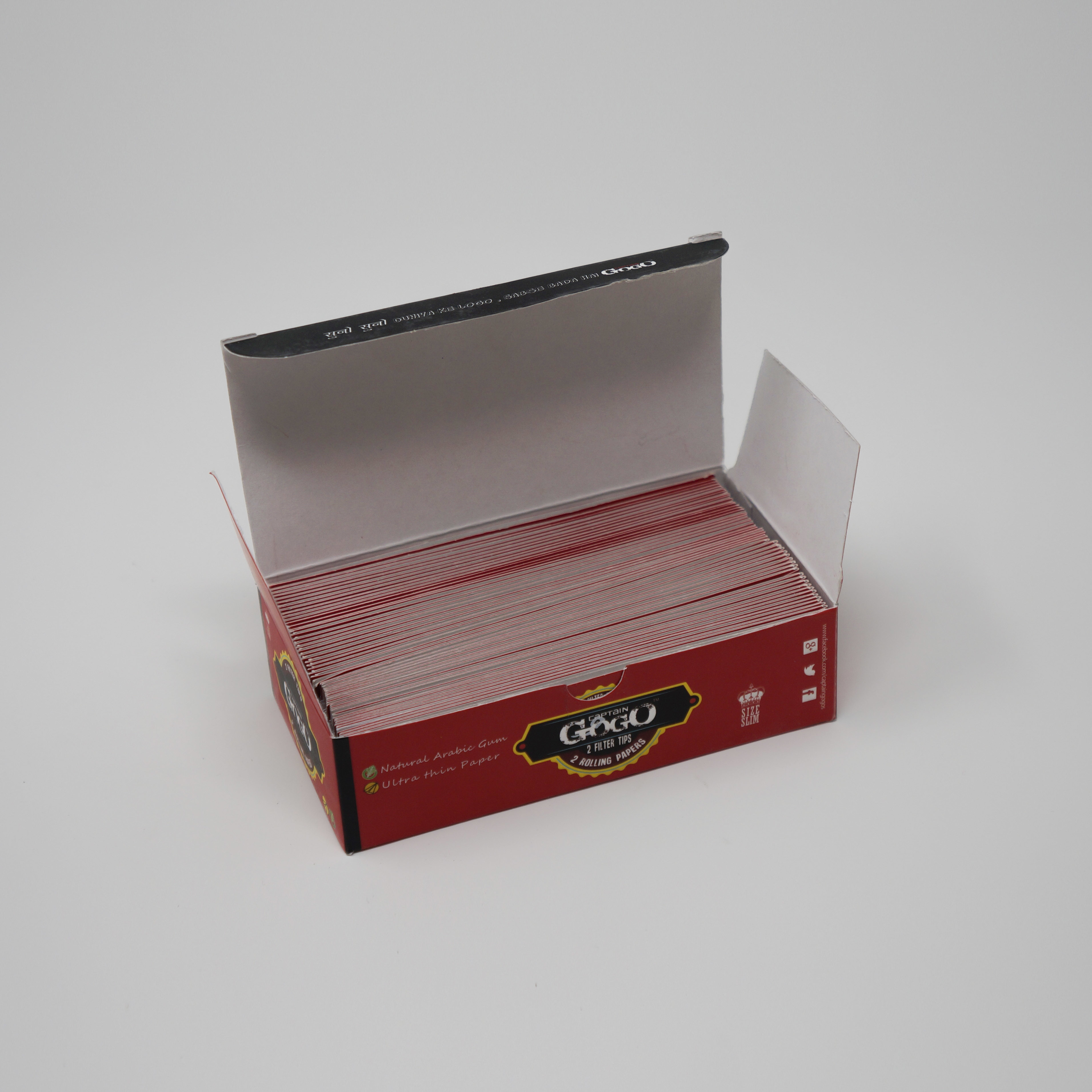 Gotwins Bleached White Rolling Paper - Virgin Wood Pulp, 44mm X 108mm, White Color, 13 Gsm, Slow Burn, 4-color Hybrid Uv Printed Sheets