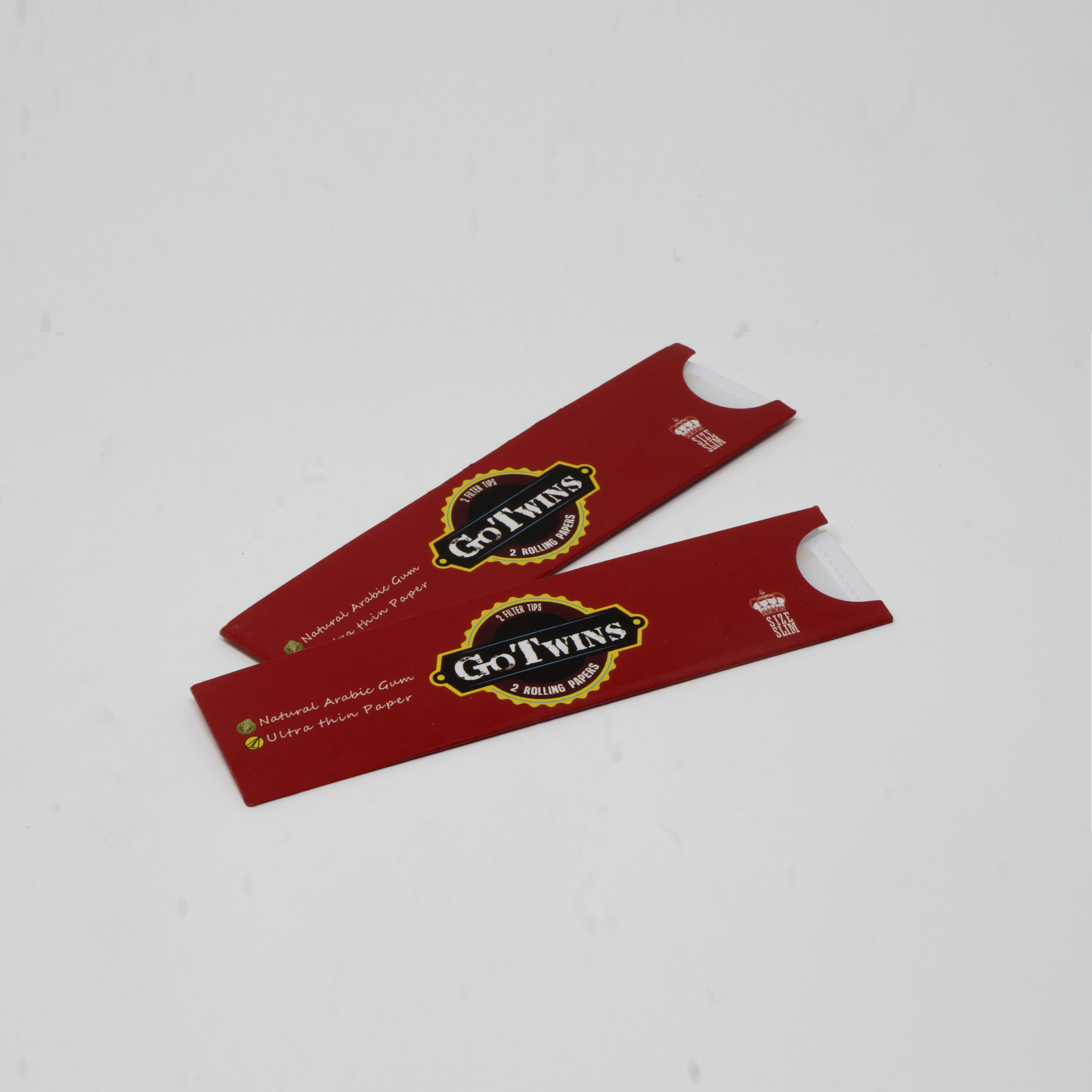 Gotwins Bleached White Rolling Paper - Virgin Wood Pulp, 44mm X 108mm, White Color, 13 Gsm, Slow Burn, 4-color Hybrid Uv Printed Sheets