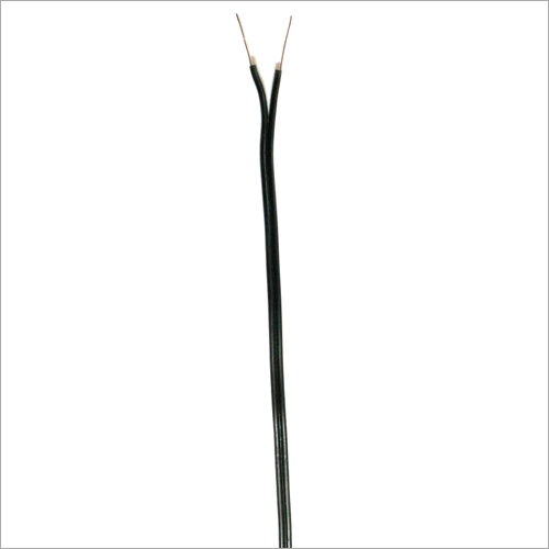Telephone Drop Wire - PVC Armored, Black Color | Uniform Thickness, Heat Proof, Easy Stripping