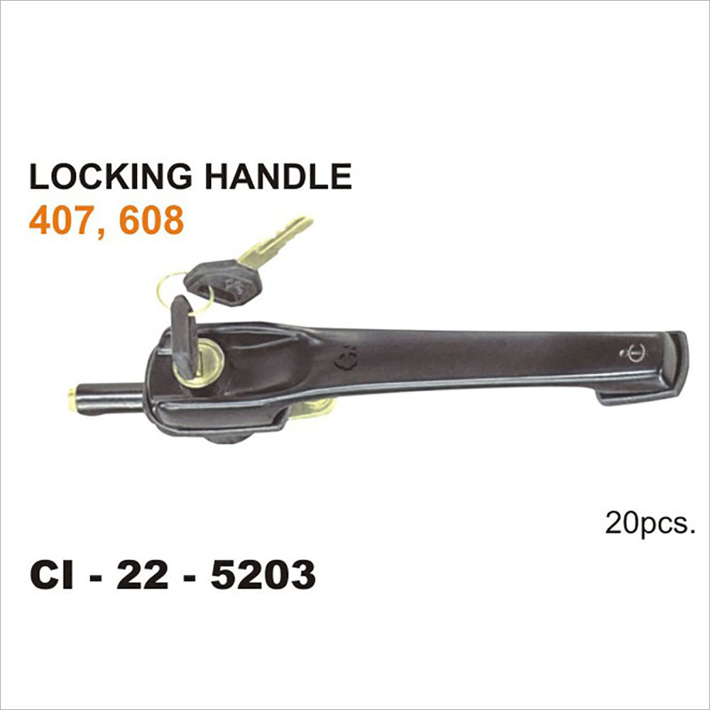 Tata 407,608 Locking Handle - Plastic & Metal, Black | Warranty, 4 Wheeler Compatibility, Engineered for Durability and Quality