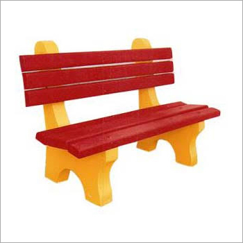 Red & Yellow Outdoor Rcc Garden Bench