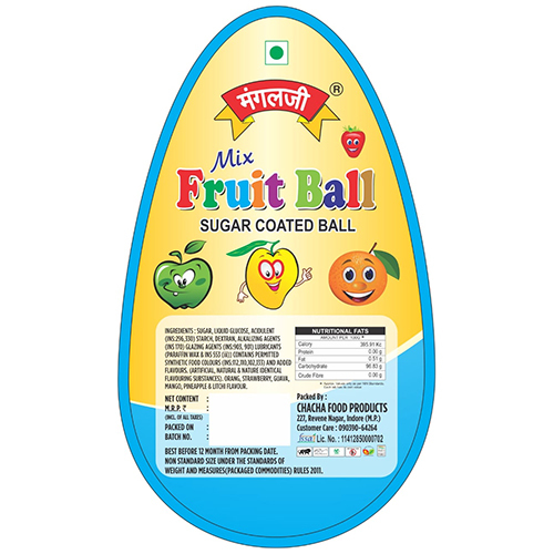 Fruit Ball - Rich Sweet, Salty, Sour Taste | Made With Fresh Mango, Green Apple, Orange, Strawberry