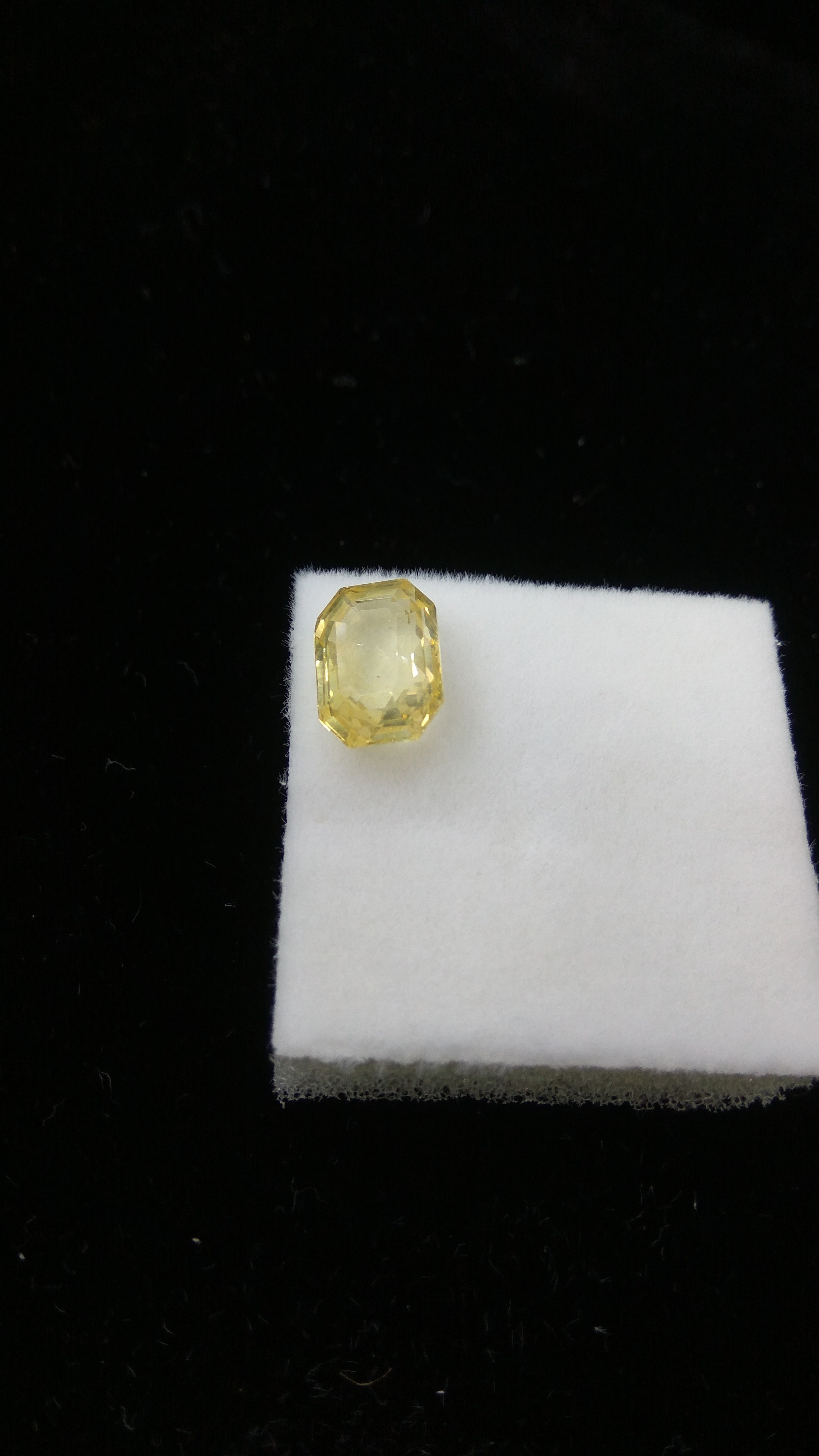 Natural Yellow Sapphire - 4.60 Carats Emerald Cut, Unheated & Untreated Pukhraj Gemstone