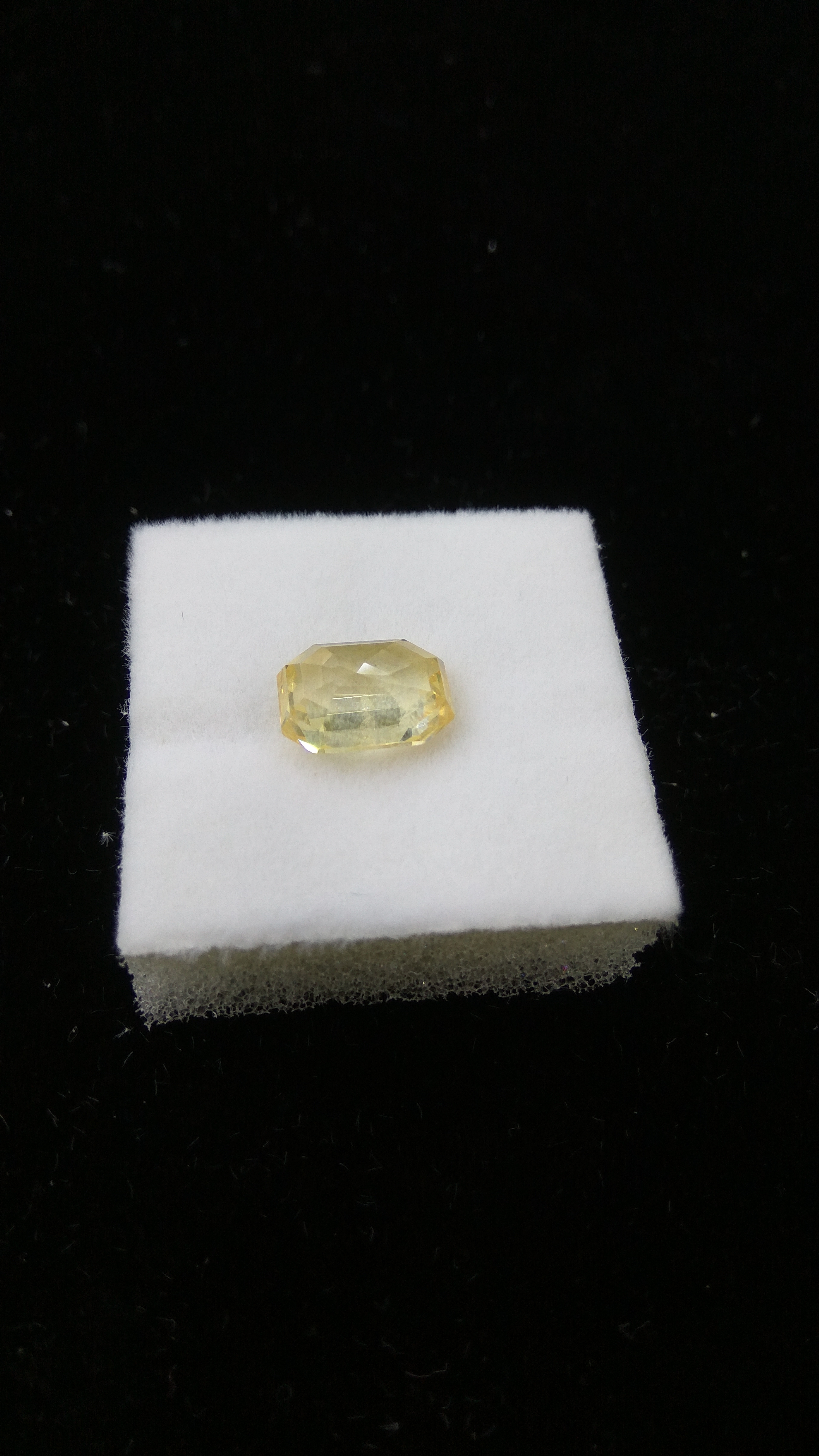 Natural Yellow Sapphire - 4.60 Carats Emerald Cut, Unheated & Untreated Pukhraj Gemstone