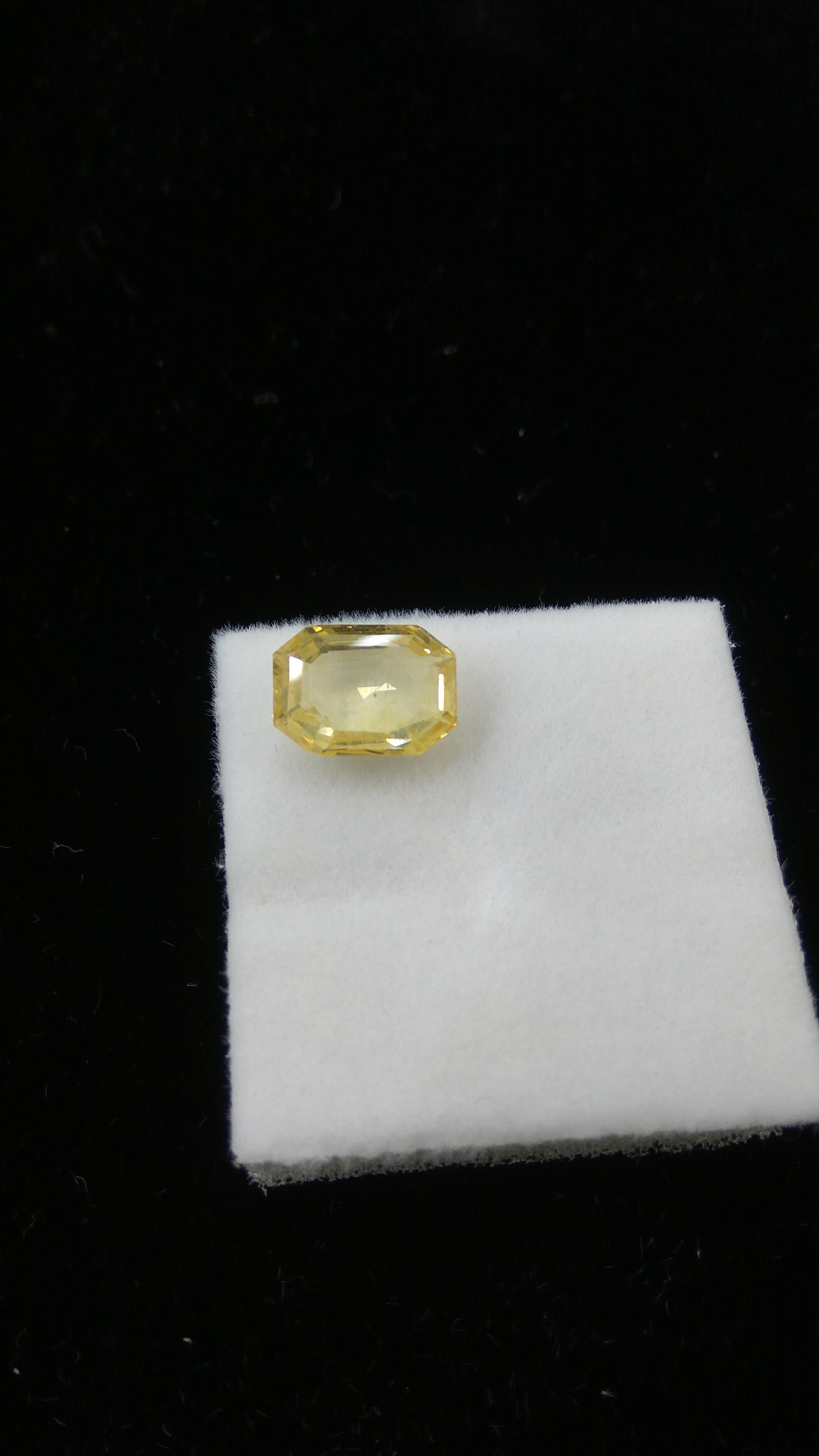 Natural Yellow Sapphire - 4.60 Carats Emerald Cut, Unheated & Untreated Pukhraj Gemstone