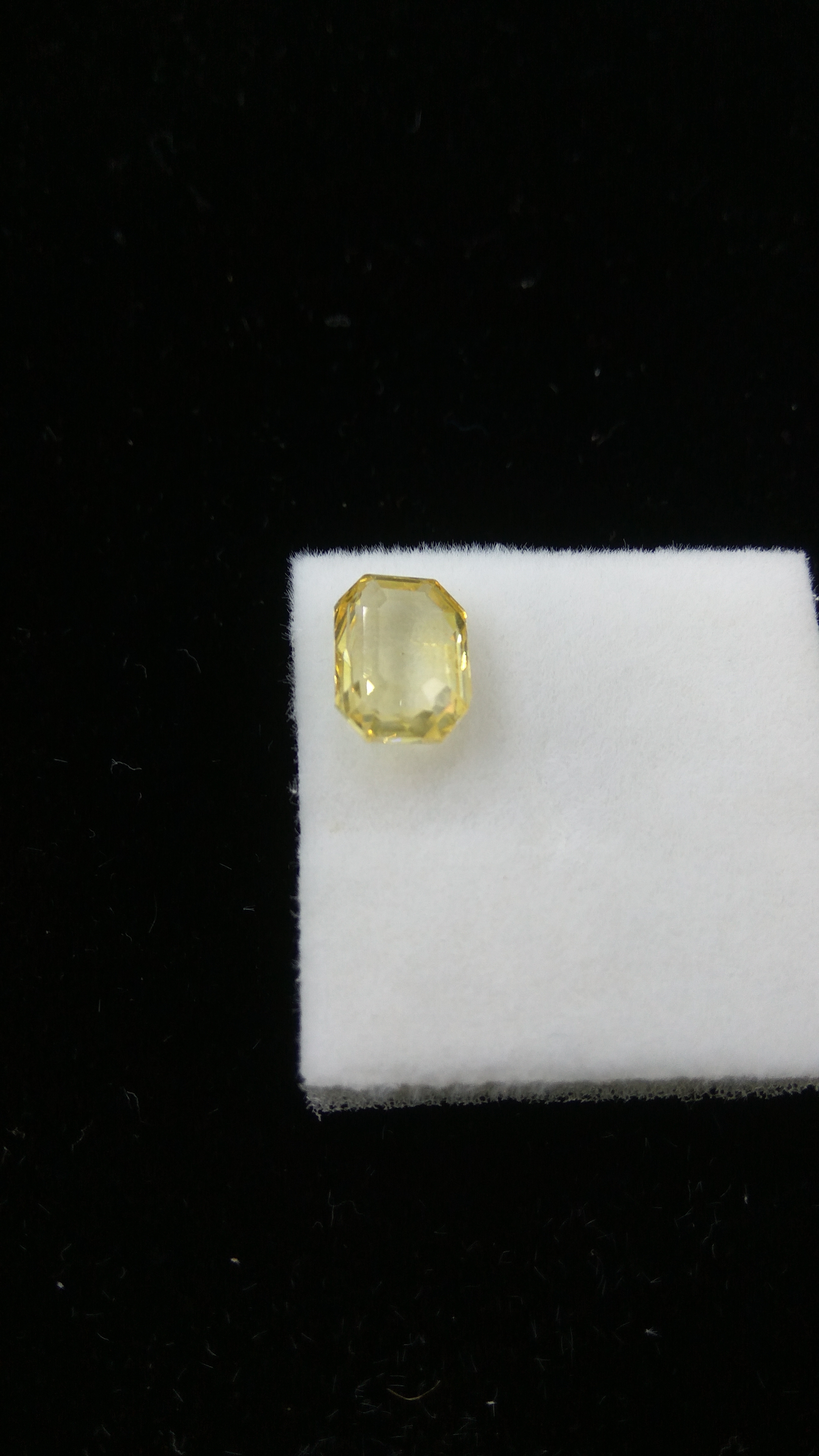 Natural Yellow Sapphire - 4.60 Carats Emerald Cut, Unheated & Untreated Pukhraj Gemstone
