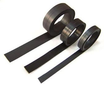 Self-adhesive Magnetic Tape - Ferrite, Rectangular Shape, Permanent Rubber Magnet | Magnetized In Stripes, No Unintentional Rejection When Stacked