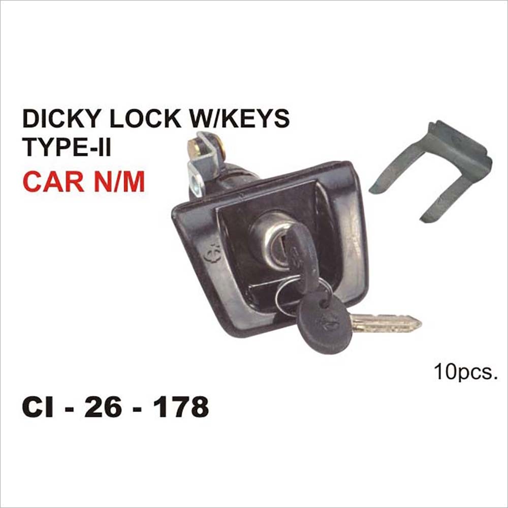 NM Car Dicky Lock W-Keys Type-II - Metal, Designed for 4-Wheelers | Durable Polyurethane Material, High Temperature Resistance, Precise Dimensions