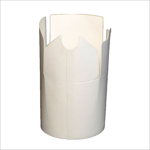 White 500 Ml Round Wok Box