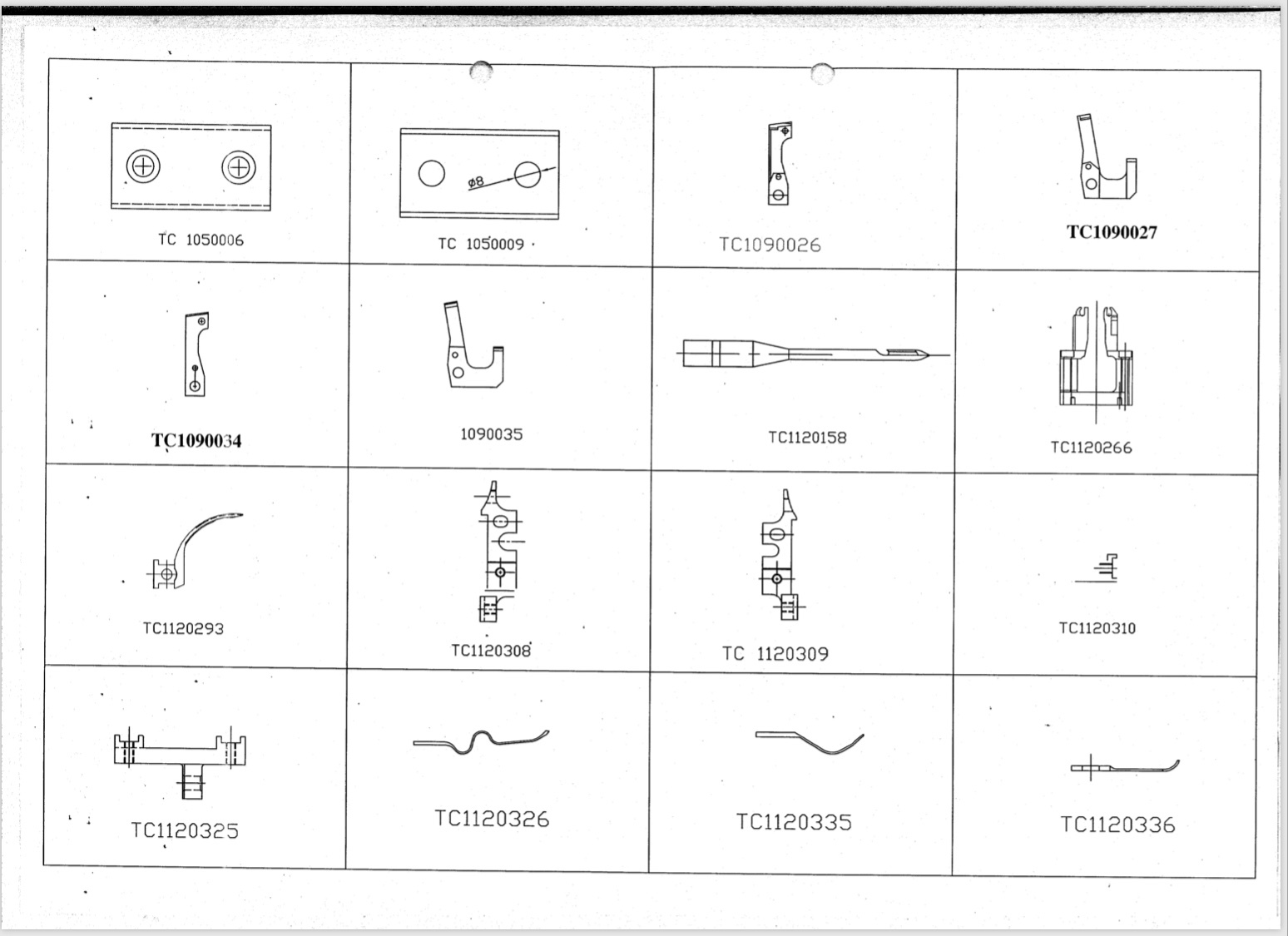Ima C24 Spare Parts List - Material: Alloy