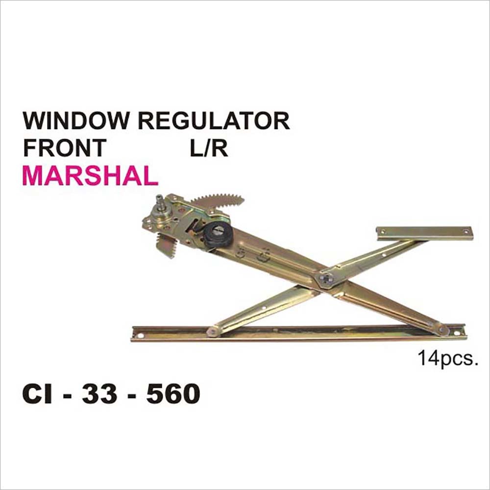 Marshal Window Regulator - Metal Material, Golden Color | 4-wheeler Compatibility, Online Payment Accepted