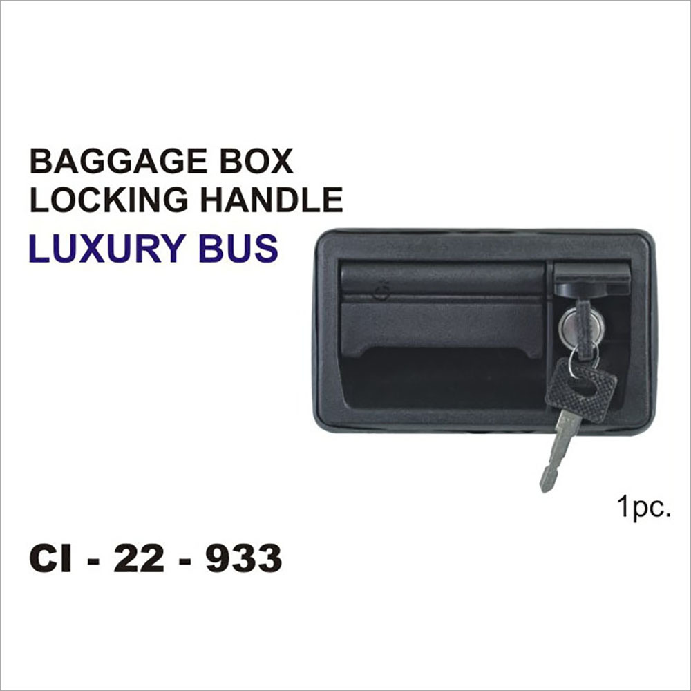 Bus Baggage Box Locking Handle - Plastic Material, Black Color | Reduced Noise Operation, Enhanced Performance