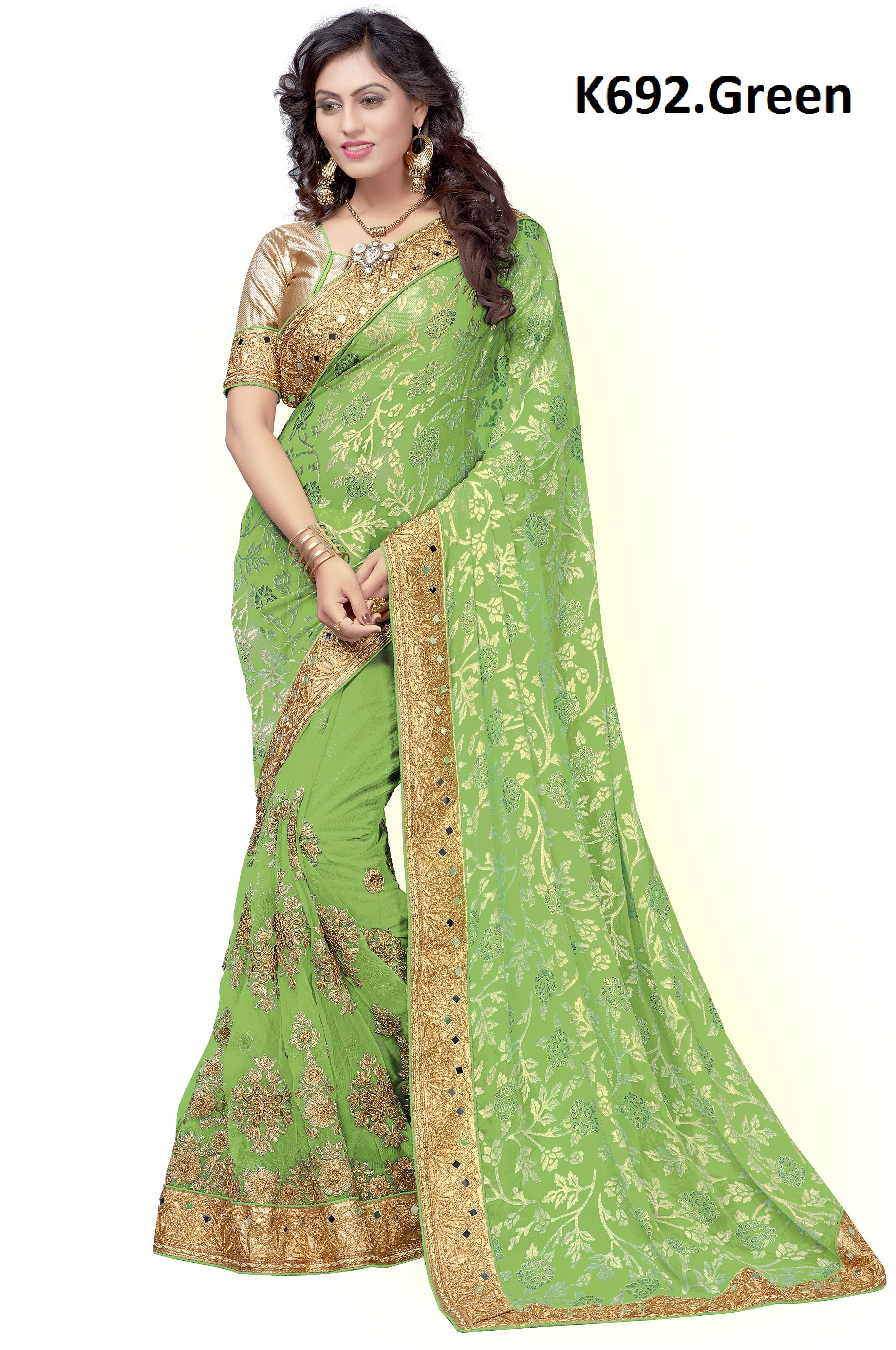 Orange Brasso Saree