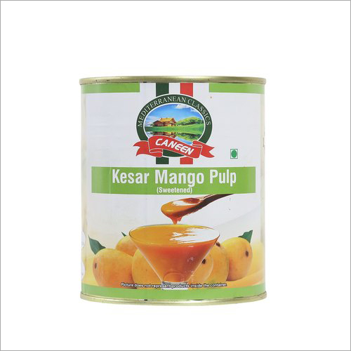 Kesar Mango Pulp - 100% Natural Mango Fruit, Peeled and Processed | Shelf Life of 3-6 Months, Pure Kesar Flavor
