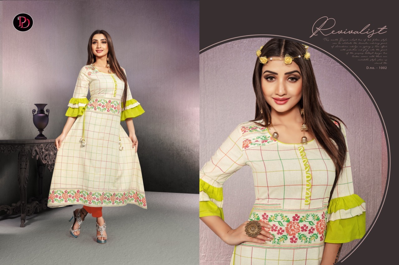 Long Fancy Kurti Bust Size: 40-42-44 Inch (In)