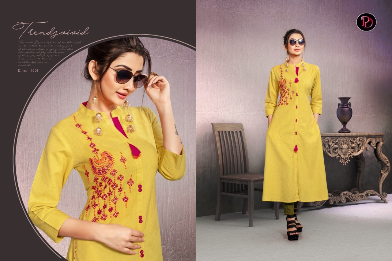 Long Fancy Kurti Bust Size: 40-42-44 Inch (In)