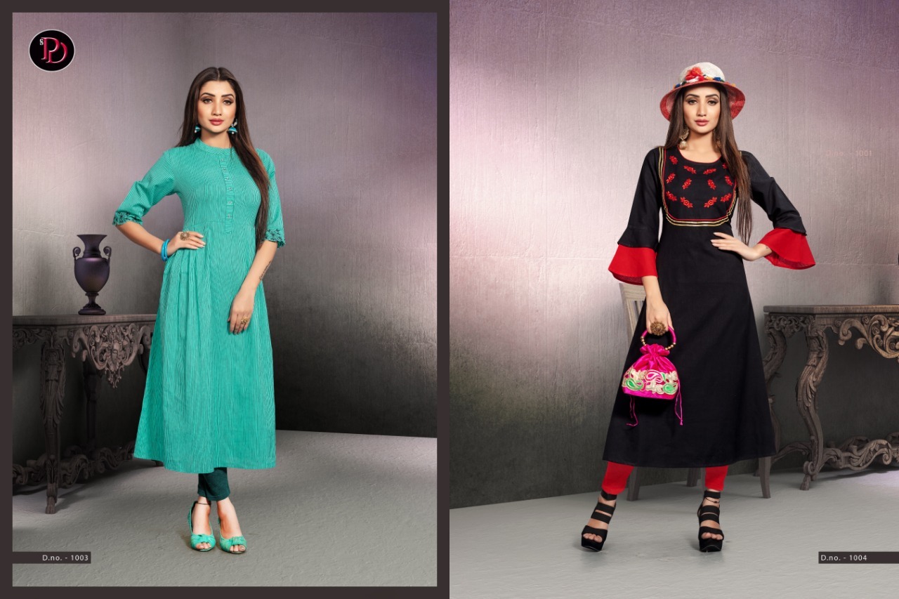 Long Fancy Kurti Bust Size: 40-42-44 Inch (In)